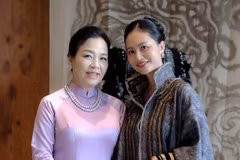 Đỗ Thị Hải Yến (phải) vào vai Hoàng hậu Dương Vân Nga trong phim Hộ linh tráng sỹ về vua Đinh Tiên Hoàng.