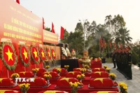 41 hài cốt liệt sỹ hy sinh trong chiến tranh trong tỉnh Đồng Nai và Vương quốc Campuchia an táng tại Nghĩa trang Liệt sỹ Bình Phước. (Ảnh: K GỬIH/TTXVN)