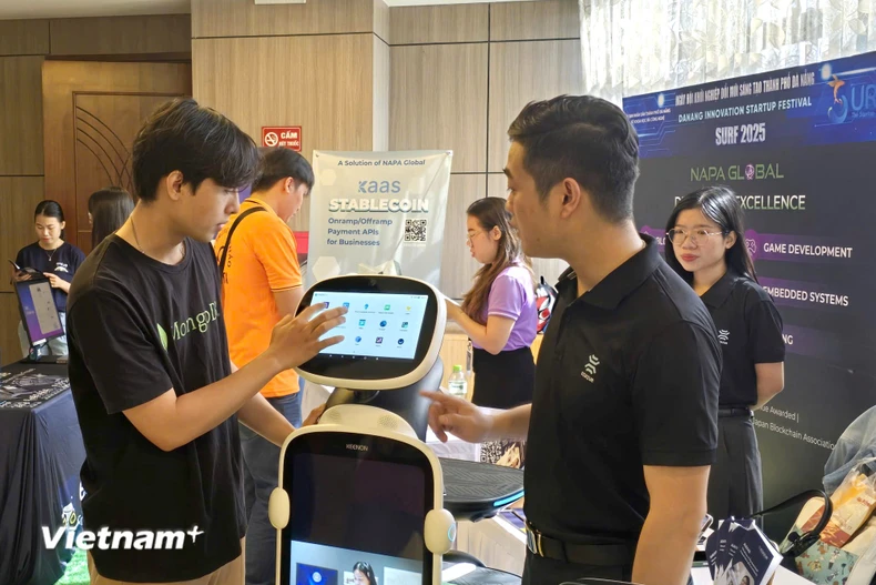 Ngày hội khởi nghiệp đổi mới sáng tạo được thành phố Đà Nẵng tổ chức hàng năm, thu hút nhiều ứng dụng công nghệ vào thực tiễn hiệu quả. (Ảnh: PV/Vietnam+)