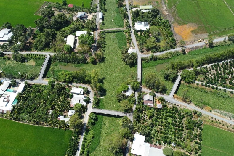 Khu vực xã Thạnh Lợi, huyện Tháp Mười (tỉnh Đồng Tháp). (Ảnh: Nhựt An/TTXVN)