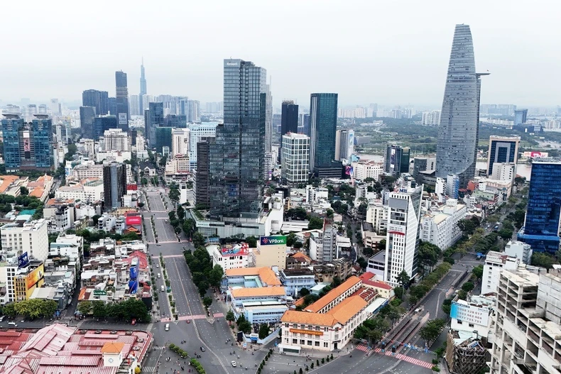 Trung tâm Thành phố Hồ Chí Minh. (Ảnh: Hồng Đạt/TTXVN)