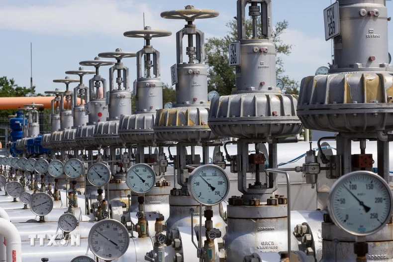 Một cơ sở dự trữ khí đốt ở Zsana (Hungary). (Ảnh: THX/TTXVN)