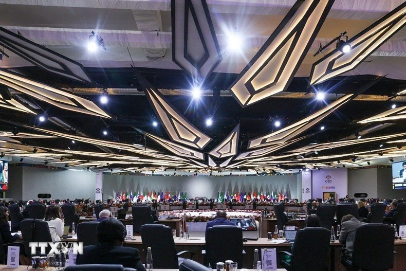 Quang cảnh Hội nghị thượng đỉnh G20 ở Johannesburg (Nam Phi), ngày 22/11/2025. (Ảnh: ANI/TTXVN)