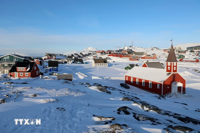 Quang cảnh thành phố Nuuk, Greenland. (Ảnh: THX/TTXVN)