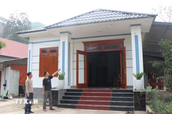 Ngôi nhà mới khang trang của gia đình anh Dương Hải Nam, dân tộc Dao, thôn Khuôn Điển, xã Tân Trào (Tuyên Quang). (Ảnh: Hoàng Hải/TTXVN)