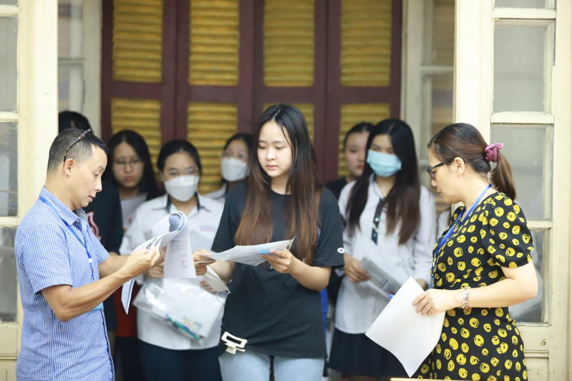 Thí sinh dự thi tốt nghiệp trung học phổ thông năm 2023. (Ảnh: Hoài Nam/Vietnam+)