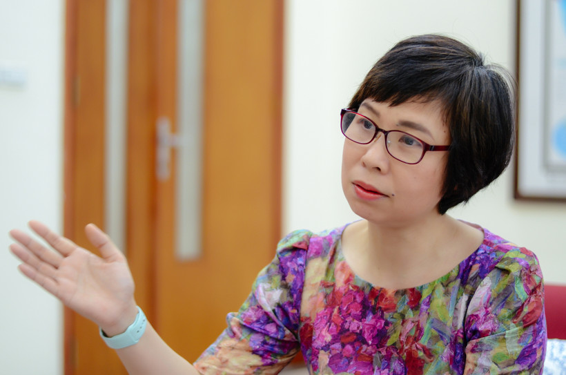 Nữ Tổng Giám đốc đầu tiên của Thông tấn xã Việt Nam, nhà báo Vũ Việt Trang. (Ảnh: Lê Minh Sơn/Vietnam+)