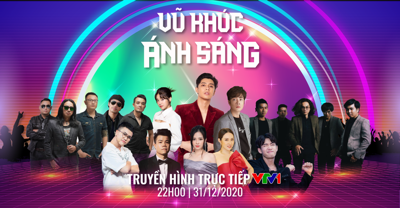 Đại nhạc hội mang đậm dấu ấn nghệ thuật với sự kết hợp của các nghệ sỹ nổi tiếng. (Ảnh: VTV)