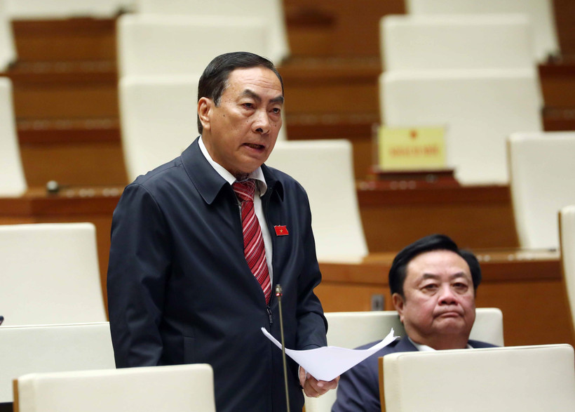 Đại biểu Phạm Văn Hòa phát biểu tại hội trường. (Ảnh: Phạm Kiên/TTXVN)