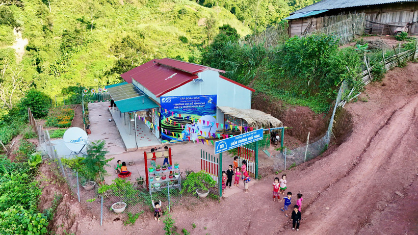 Điểm trường mầm non Huổi Púng. (Ảnh: PV/Vietnam+)