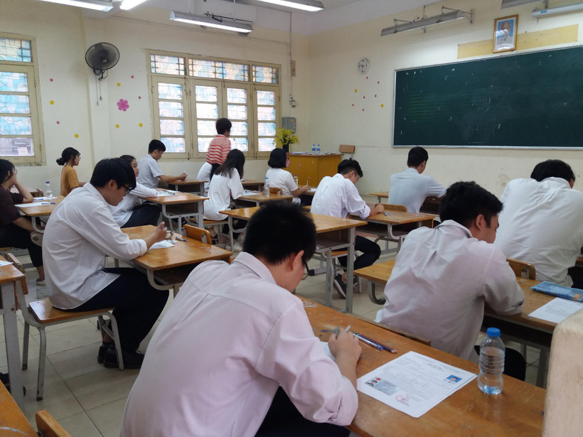 Thí sinh Hà Nội dự thi Trung học phổ thông quốc gia năm 2019. (Ảnh: Phạm Mai/Vietnam+)