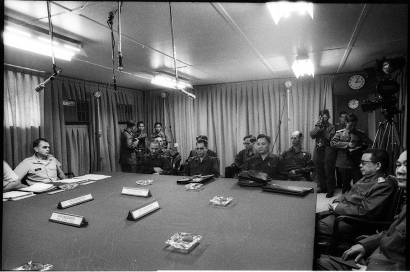 Một cuộc họp 4 bên tại trại Davis. (Ảnh: TTXVN)