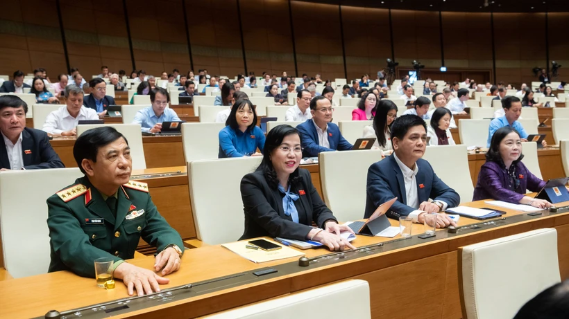 Quốc hội làm việc ngày 28/11. (Ảnh: CTV/Vietnam+)