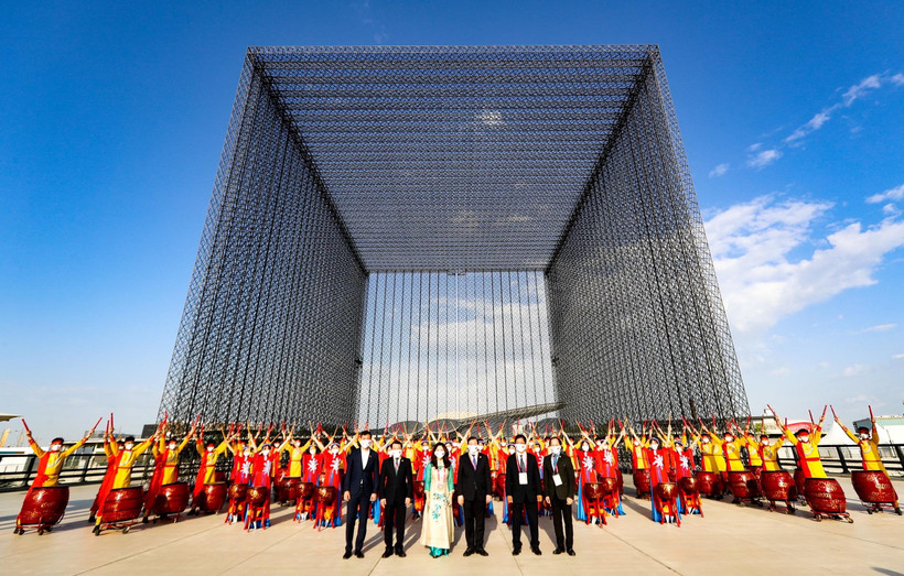 Đoàn Việt Nam tham dự EXPO 2020 Dubai đã để lại ấn tượng đẹp trong lòng công chúng quốc tế. (Ảnh: Cục Hợp tác quốc tế)