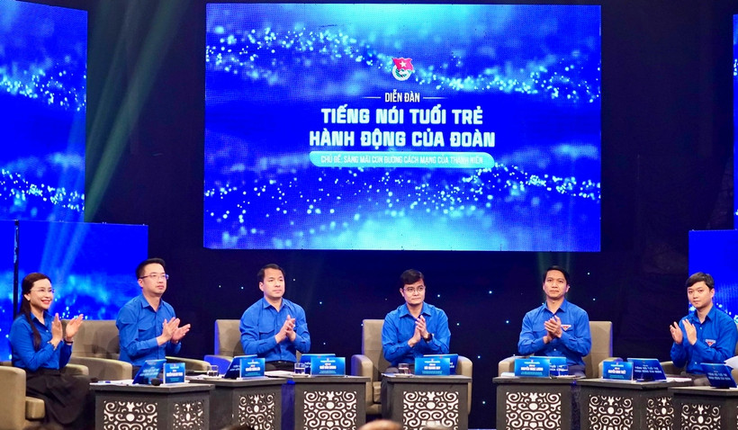 Ban Bí thư Trung ương Đoàn tham gia diễn đàn. (Ảnh: Trung ương Đoàn)