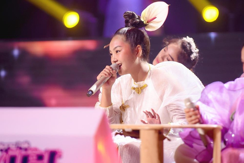 Thí sinh Khánh An đến từ đội huấn luyện viên Lưu Thiên Hương-Ali Hoàng Dương. (Ảnh: BTC)