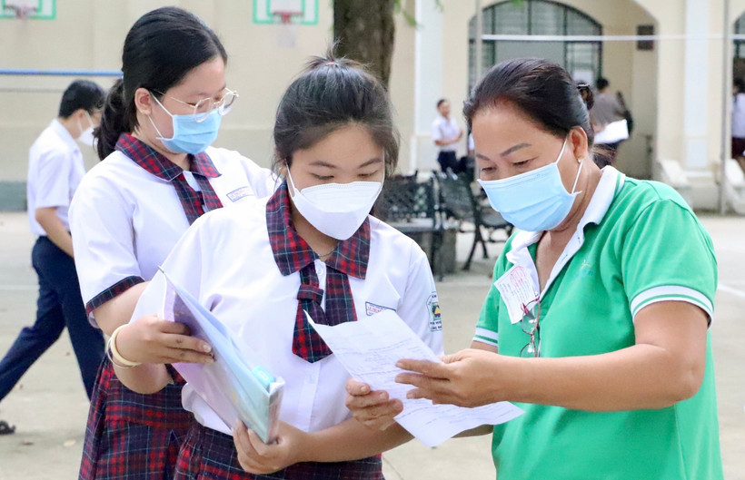 Thí sinh dự thi Tốt nghiệp Trung học phổ thông. (Ảnh: Hương Giang/TTXVN)