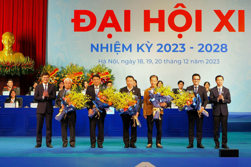 Hội đồng tư vấn, đồng hành với sinh viên giai đoạn 2023-2028 ra mắt. (Ảnh: PV/Vietnam+)