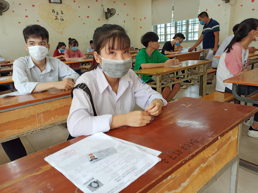 Thí sinh dự thi tốt nghiệp THPT. (Ảnh: Phạm Mai/Vietnam+)