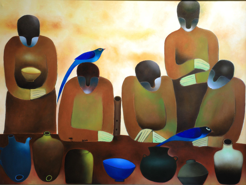 Bức tranh "Người thổi sáo," sơn dầu trên toan.