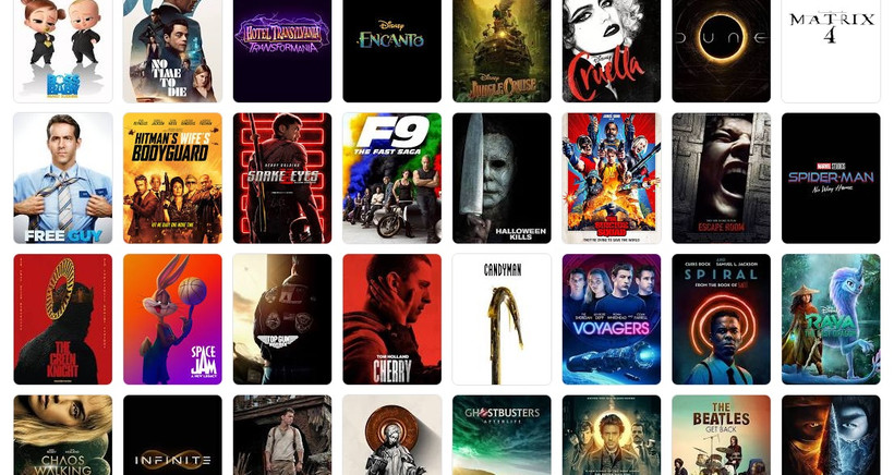 Loạt phim Hollywood ra mắt trong năm 2021, nhiều phim đã trải qua một số lần lùi lịch. (Ảnh minh họa)