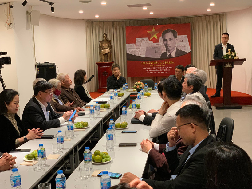 Ông Lê Quốc Minh, Chủ tịch Hội Nhà báo Việt Nam phát biểu tại tọa đàm. (Ảnh: PV/Vietnam+)