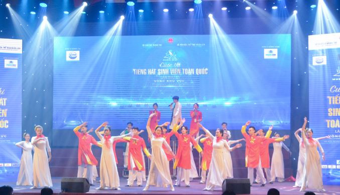 Tiết mục tham gia vòng thi khu vực phía Bắc. (Ảnh: PV/Vietnam+)