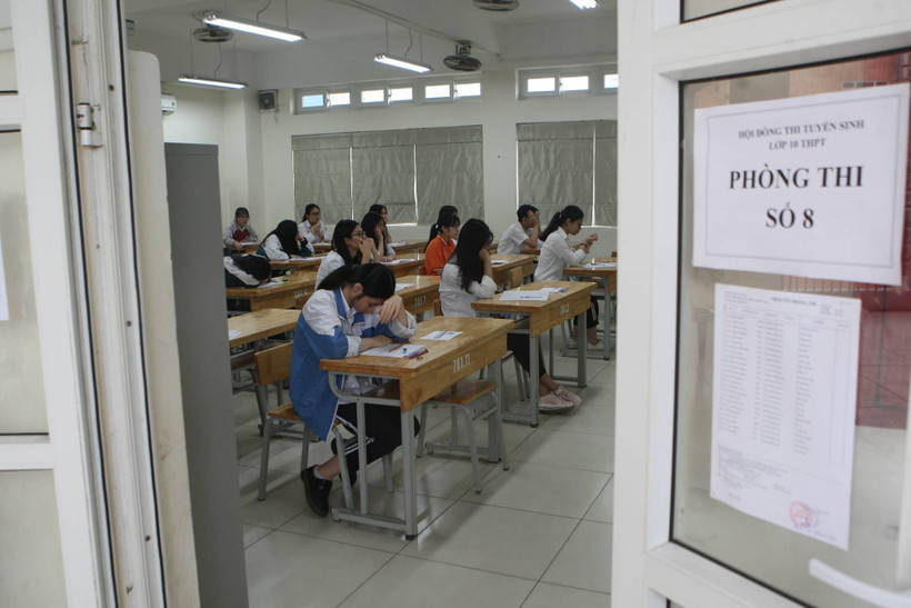Thí sinh dự thi vào lớp 10. (Ảnh: PV/Vietnam+)