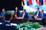 Thủ tướng Phạm Minh Chính dự và phát biểu tại phiên Đối thoại của lãnh đạo ASEAN với thanh niên ASEAN. (Ảnh: Dương Giang/TTXVN)