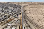 Một phần bức tường biên giới Mỹ-Mexico. (Ảnh minh họa: THX/TTXVN)