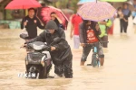 Cảnh ngập lụt sau những trận mưa lớn tại Narathiwat (Thái Lan). (Ảnh: THX/TTXVN)