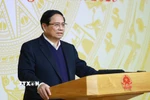 Thủ tướng Phạm Minh Chính chủ trì Phiên họp thứ nhất của Ban Chỉ đạo phòng, chống lãng phí, sáng 25/2/2025. (Ảnh: Dương Giang/TTXVN)