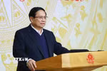 Thủ tướng Phạm Minh Chính chủ trì Phiên họp thứ nhất của Ban Chỉ đạo phòng, chống lãng phí, sáng 25/2/2025. (Ảnh: Dương Giang/TTXVN)