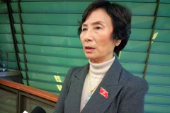 Đại biểu Bùi Thị An cho biết thời gian qua một số bộ trưởng đã thể hiện được phẩm chất, năng lực của mình. (Ảnh: T.H/Vietnam+)