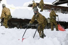 Tuyết rơi dày làm gián đoạn giao thông ở Nhật Bản và Tây Ban Nha 