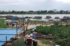 Với đặc thù nhiều tài sản của bà con là các lồng bè cá nên việc di chuyển hoặc tiêu thụ là không dễ dàng, nhất là trong bối cảnh dịch COVID-19 đang rất phức tạp tại Campuchia. (Ảnh: Trần Long/TTXVN)