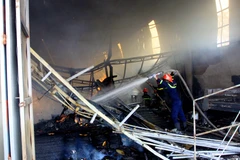 Bến Tre: Dập tắt đám cháy tại cơ sở sản xuất chỉ xơ dừa rộng 500m2