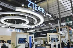 Một gian hàng của ZTE tại Hội chợ công nghệ cao Trung Quốc, Thâm Quyến ngày 14/11/2018. (Ảnh: Kyodo/ TTXVN)