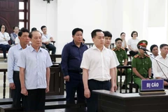 Các bị cáo nghe Hội đồng xét xử tuyên án tại phiên tòa ngày 13/6/2019. (Ảnh: Văn Điệp/TTXVN)