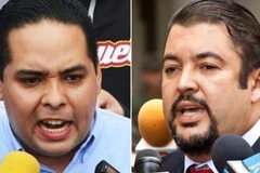 Nghị sỹ Venezuela Sergio Vergara (trái) và Tham mưu trưởng đối lập Roberto Marrero. (Nguồn: infobae.com)