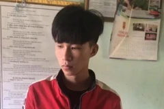 Đối tượng Phan Quỳnh Long tại Cơ quan Cảnh sát điều tra Công an tỉnh Bà Rịa-Vũng Tàu. (Ảnh: Huỳnh Ngọc Sơn/TTXVN)