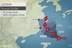 Siêu bão Lekima sắp đổ bộ vào Đài Loan và Trung Quốc. (Nguồn: accuweather.com)