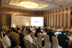 Cuộc họp của Hội đồng tư vấn kinh doanh APEC, phiên họp “Doanh nghiệp tư nhân và tinh thần kinh doanh” ngày 24/04/2019 tại Jakarta, Indonesia. (Ảnh: Đình Ánh/TTXVN)