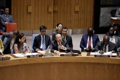 Đại sứ Trung Quốc tại LHQ Trương Quân (giữa, phía trước) phát biểu tại một phiên họp của Hội đồng Bảo an LHQ ở New York, Mỹ ngày 2/8/2019. (Ảnh: THX/TTXVN)