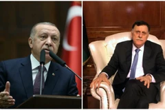  Tổng thống Thổ Nhĩ Kỳ Tayyip Erdogan (trái) và Thủ tướng được quốc tế công nhận của Libya Fayez al-Serraj. (Nguồn; Reuters)