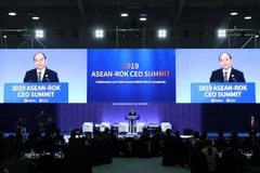 Thủ tướng Nguyễn Xuân Phúc phát biểu tại phiên bế mạc Hội nghị. (Ảnh: Thống Nhất/TTXVN)