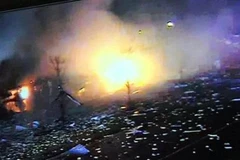 Hiện trường vụ nổ tại nhà máy hóa chất ở Waukegan, bang Illinois, Mỹ, ngày 3/5/2019. (Ảnh: WSBRADIO/TTXVN)