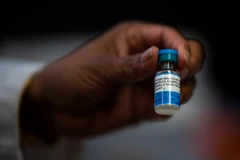 Vắcxin phòng sởi, quai bị, rubella. (Ảnh: AFP/TTXVN)