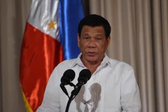 Tổng thống Philippines Rodrigo Duterte phát biểu tại Manila. (Ảnh: AFP/TTXVN)