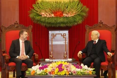 Tổng Bí thư, Chủ tịch nước Nguyễn Phú Trọng tiếp Chủ tịch Thượng viện Australia Scott Ryan. (Ảnh: Trí Dũng/TTXVN)